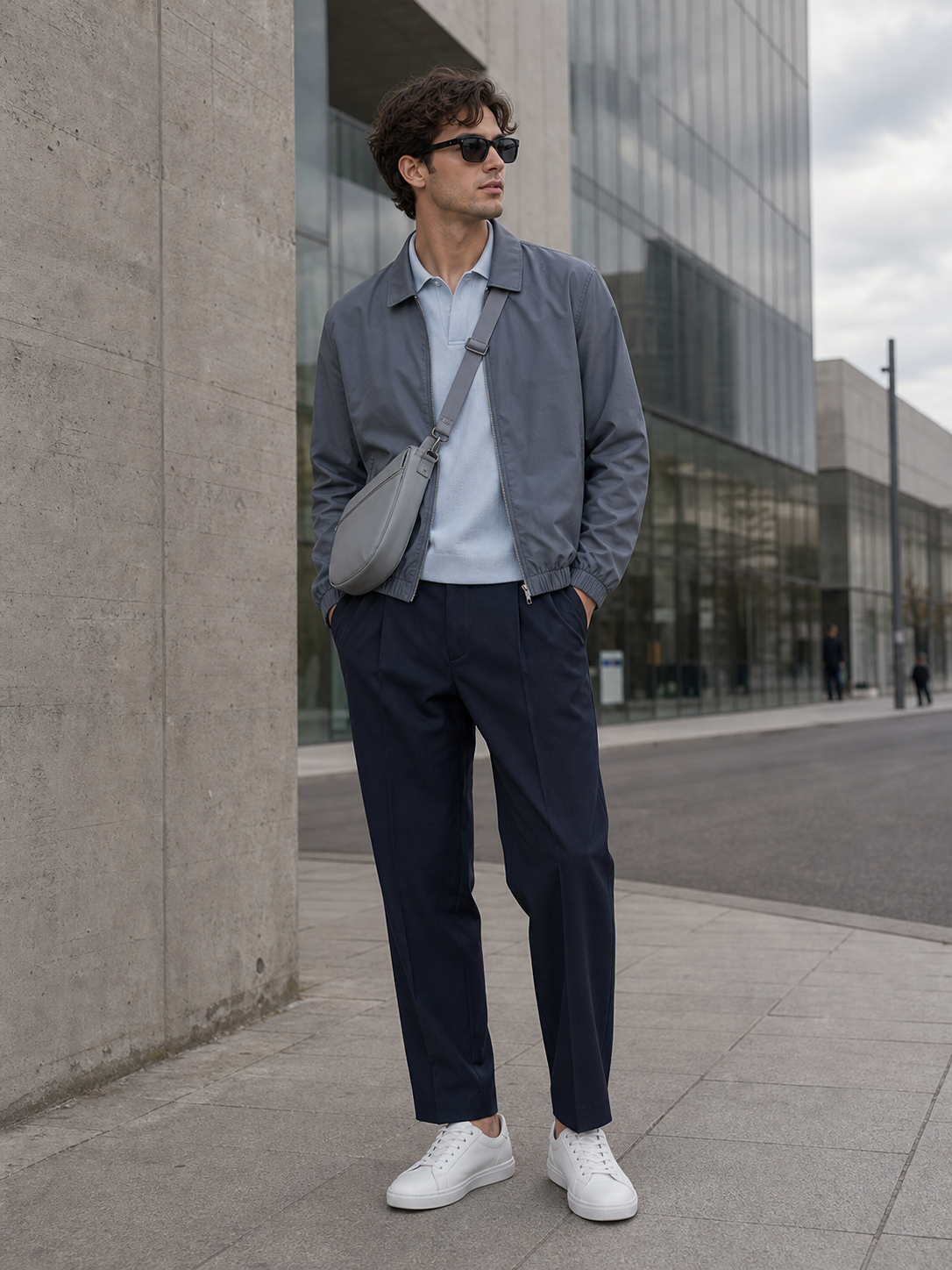 Berlin cool blue sport outfit reference for photo-based try-on