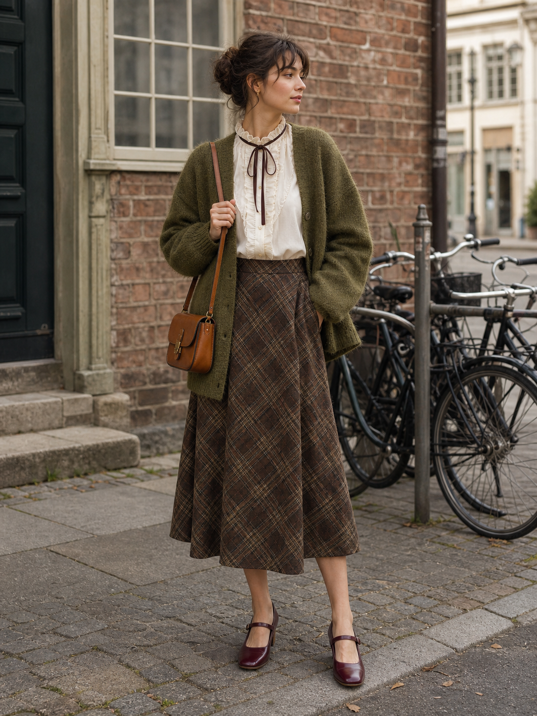 Copenhagen poetcore cardigan outfit reference for photo-based try-on