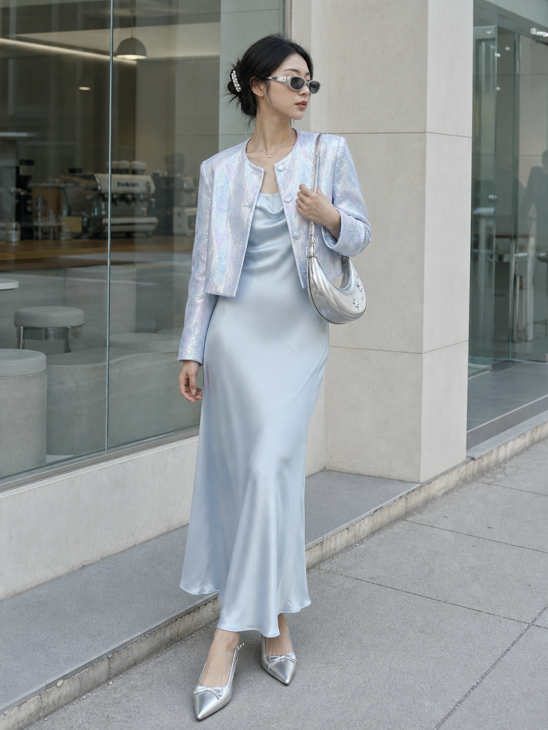 Seoul silver celestial outfit reference for photo-based try-on