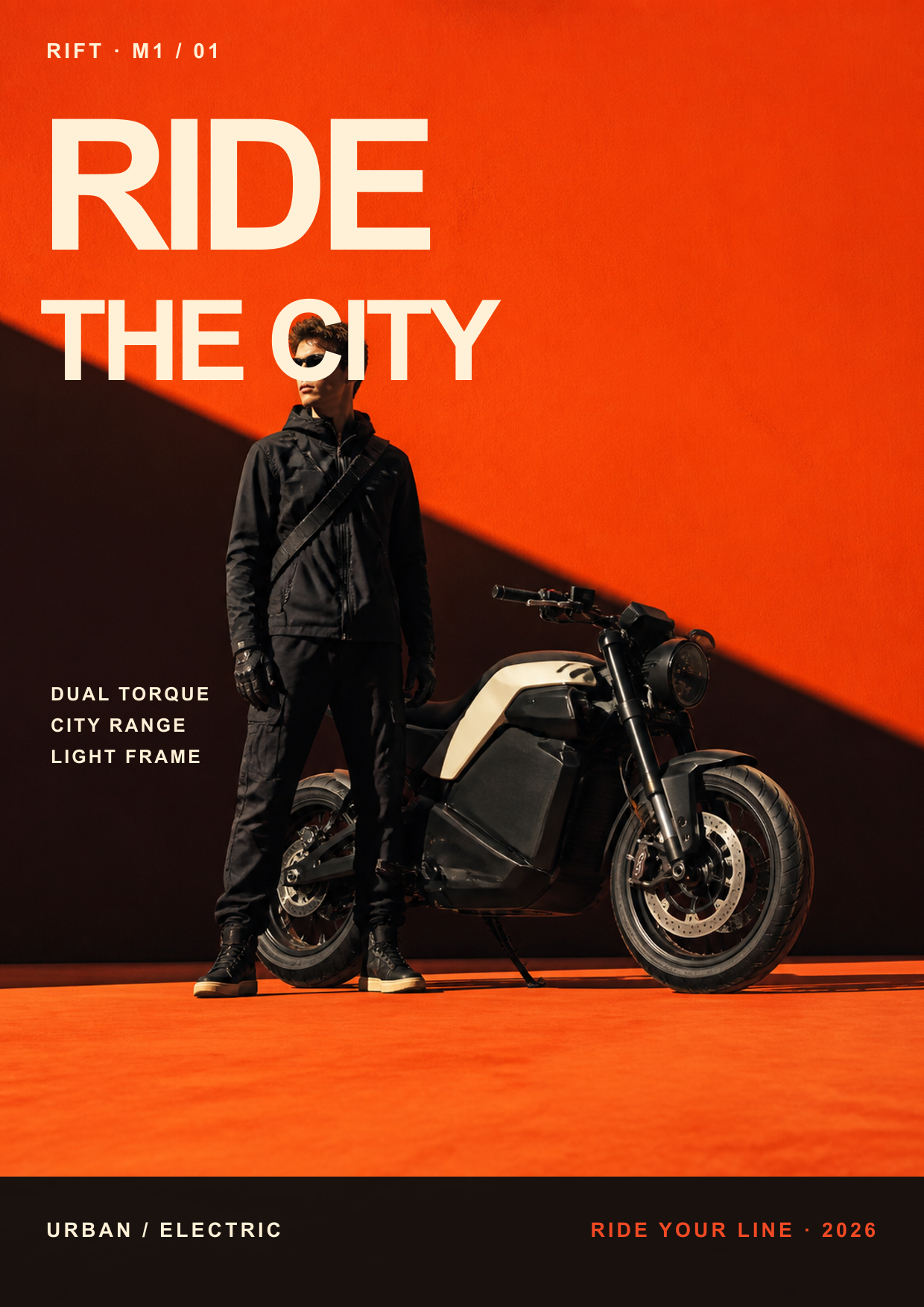 Affiche de moto urbaine