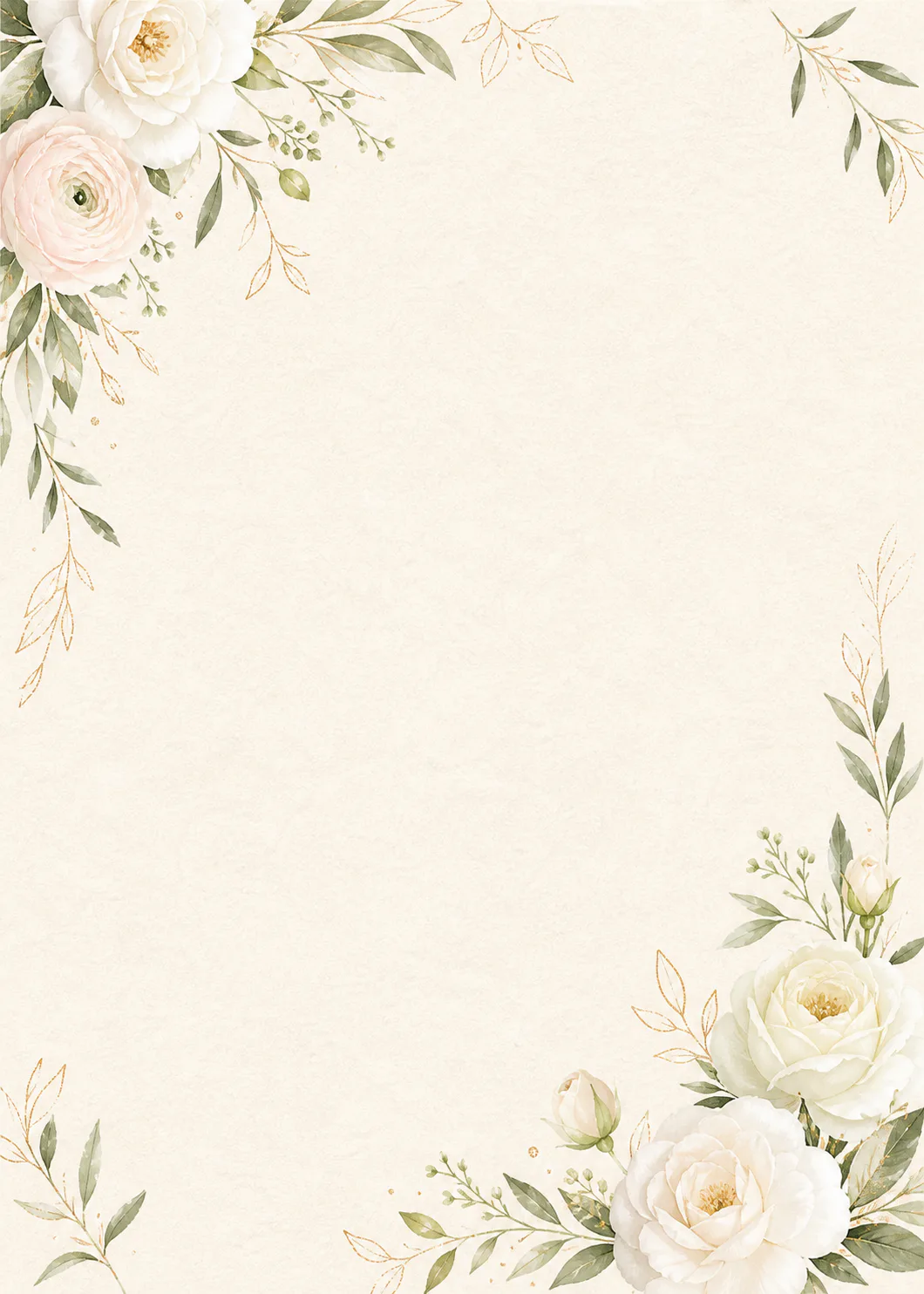 Aperçu du modèle — Faire-part de mariage fleuri