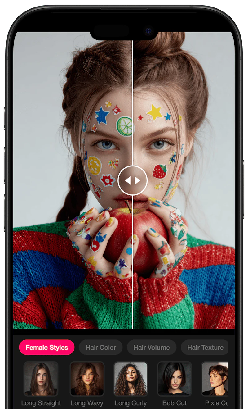 HairWow editor preview