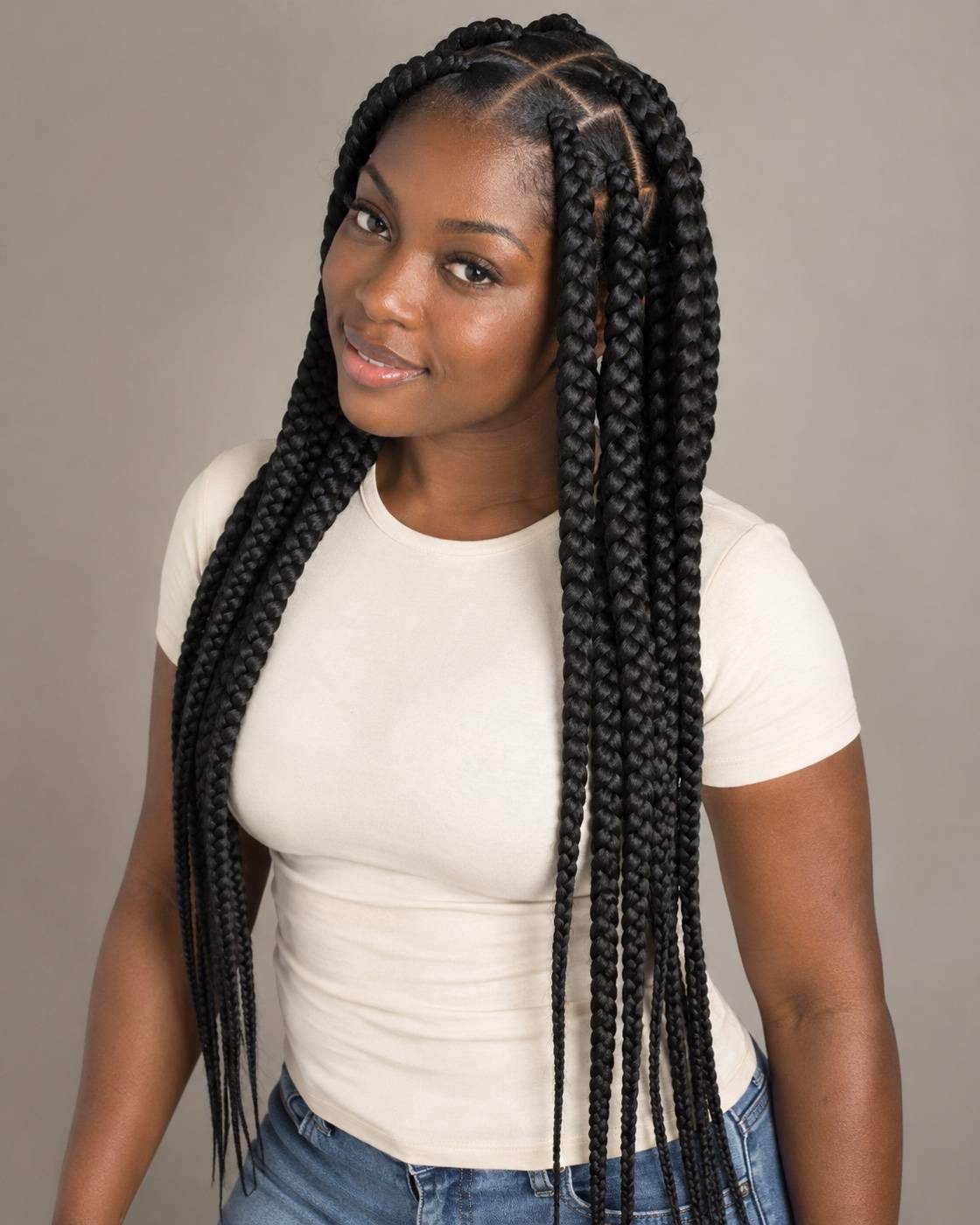 Große Knotless Braids