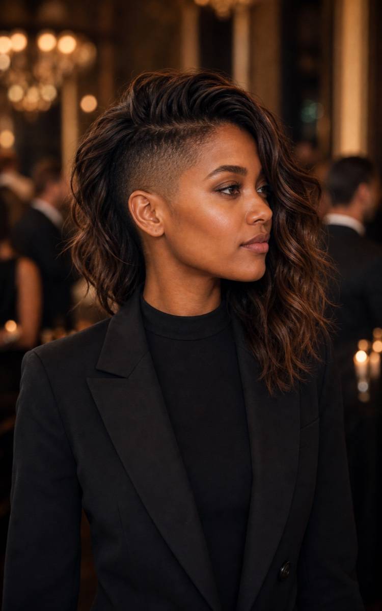 Brown Wavy Undercut thumbnail 4