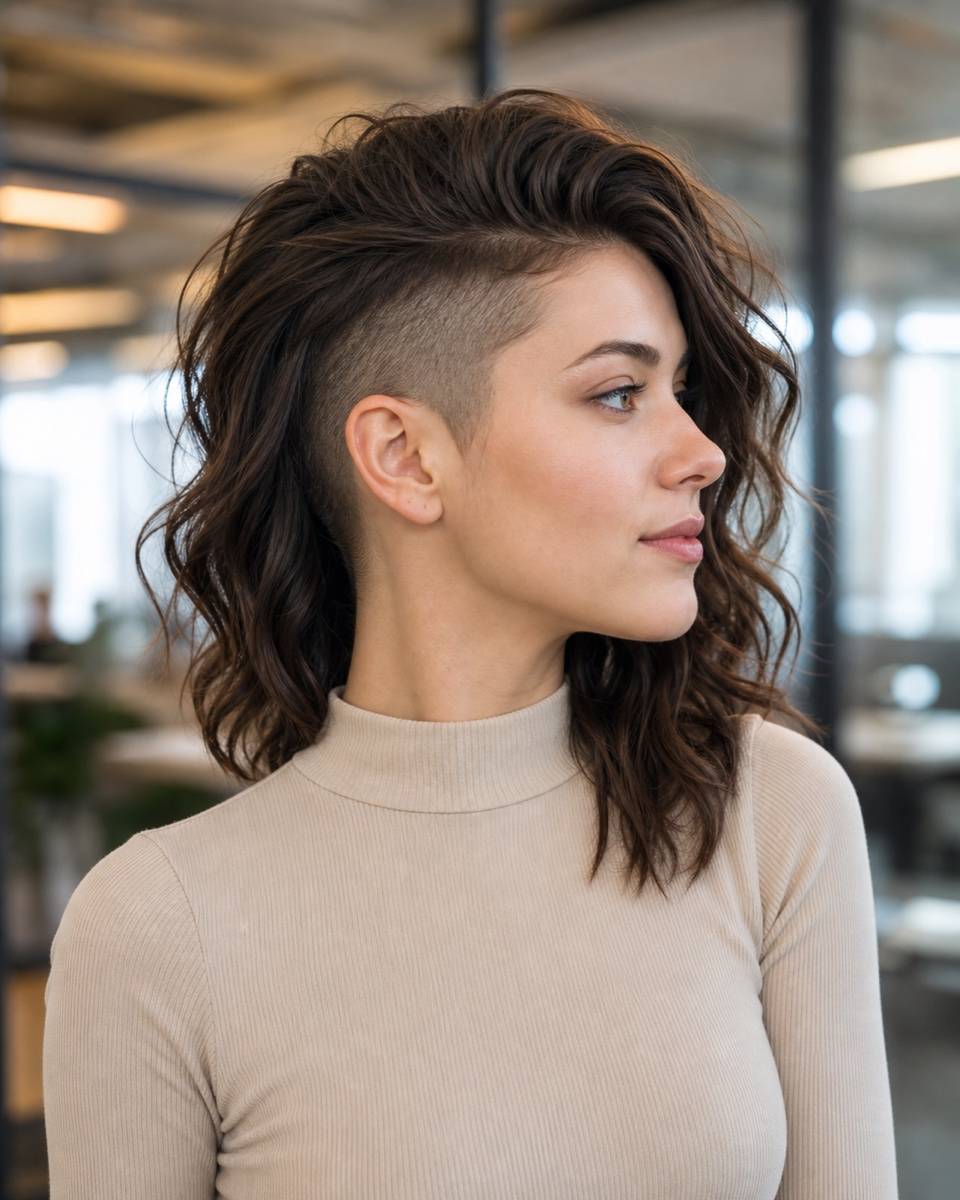 Brown Wavy Undercut thumbnail 2