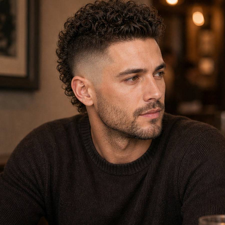 Curly Mohawk Fade thumbnail 3