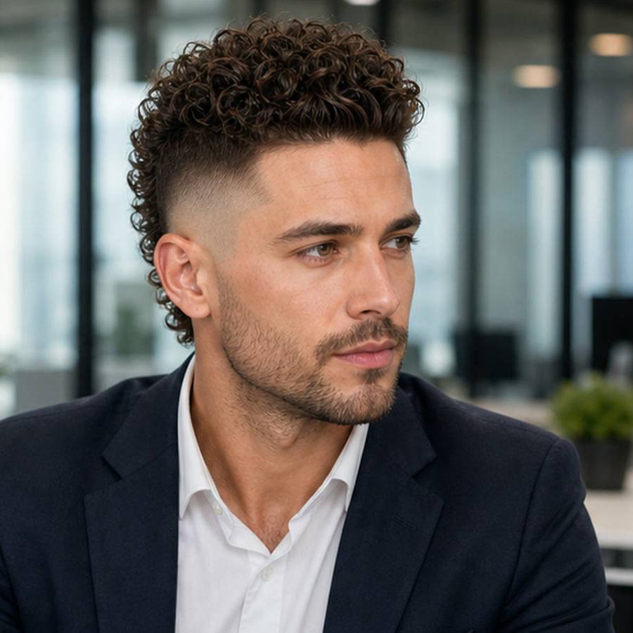 Curly Mohawk Fade thumbnail 2