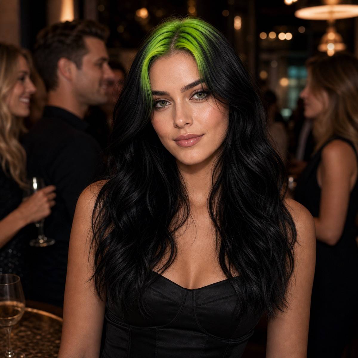 Neon Root Black Hair thumbnail 4