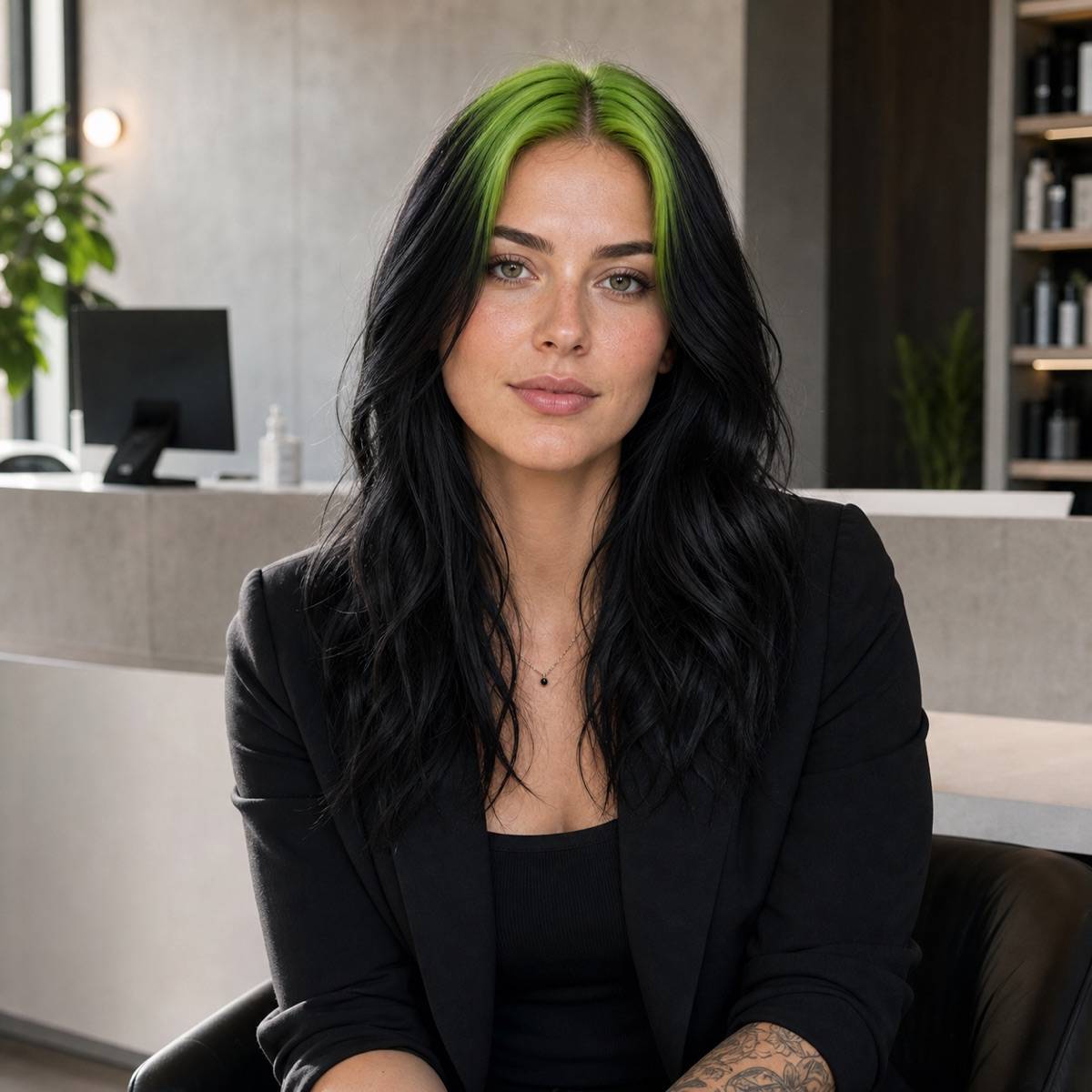 Neon Root Black Hair thumbnail 2