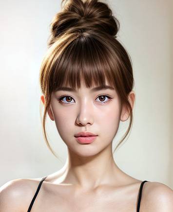 Messy bun marrón preset preview
