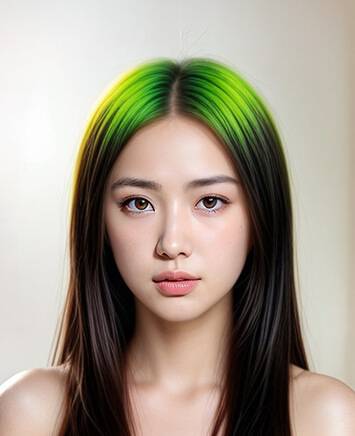 Neon Root Black Hair preset preview