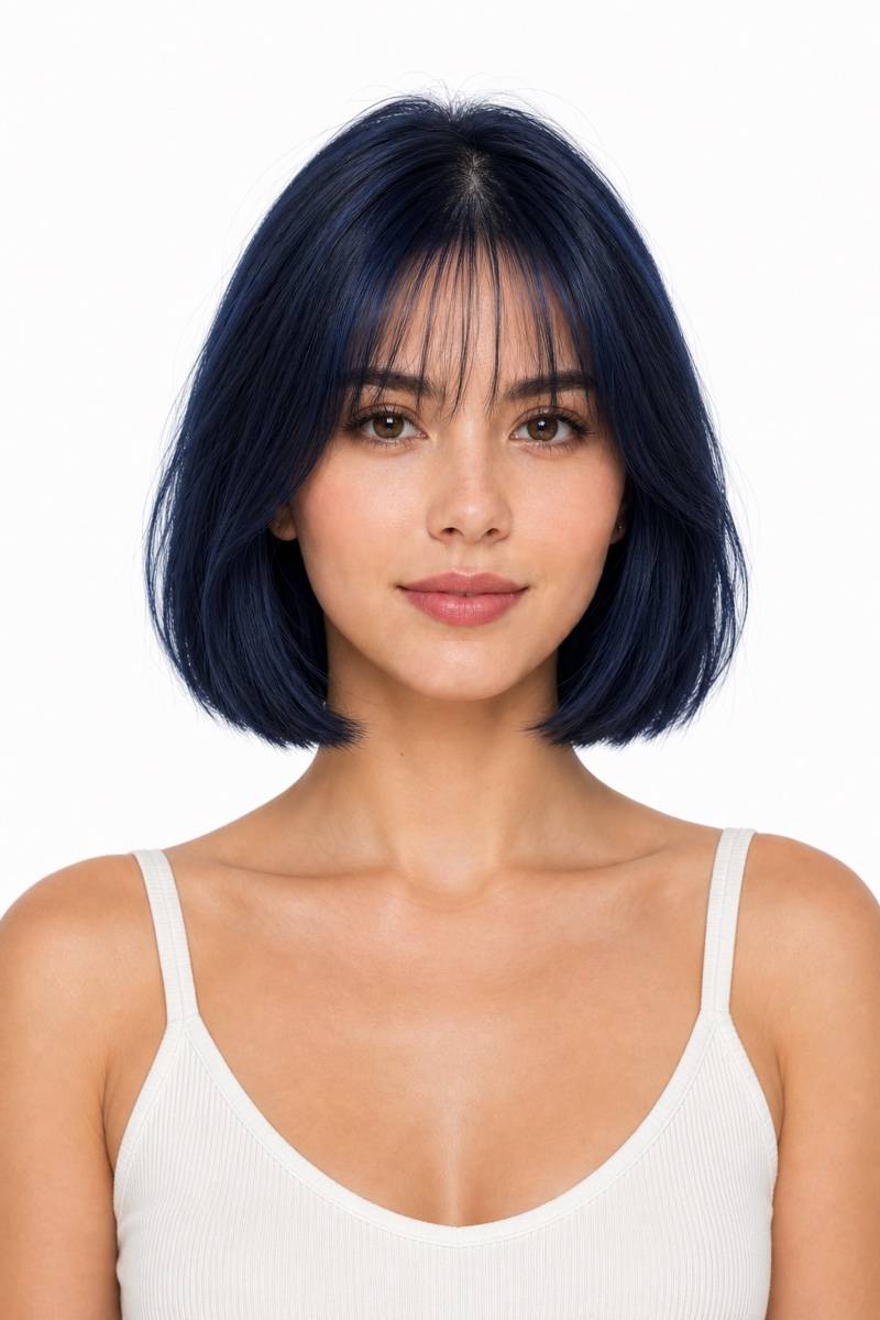 Short Bob Inky Blue