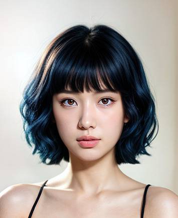 Bob corto azul preset preview