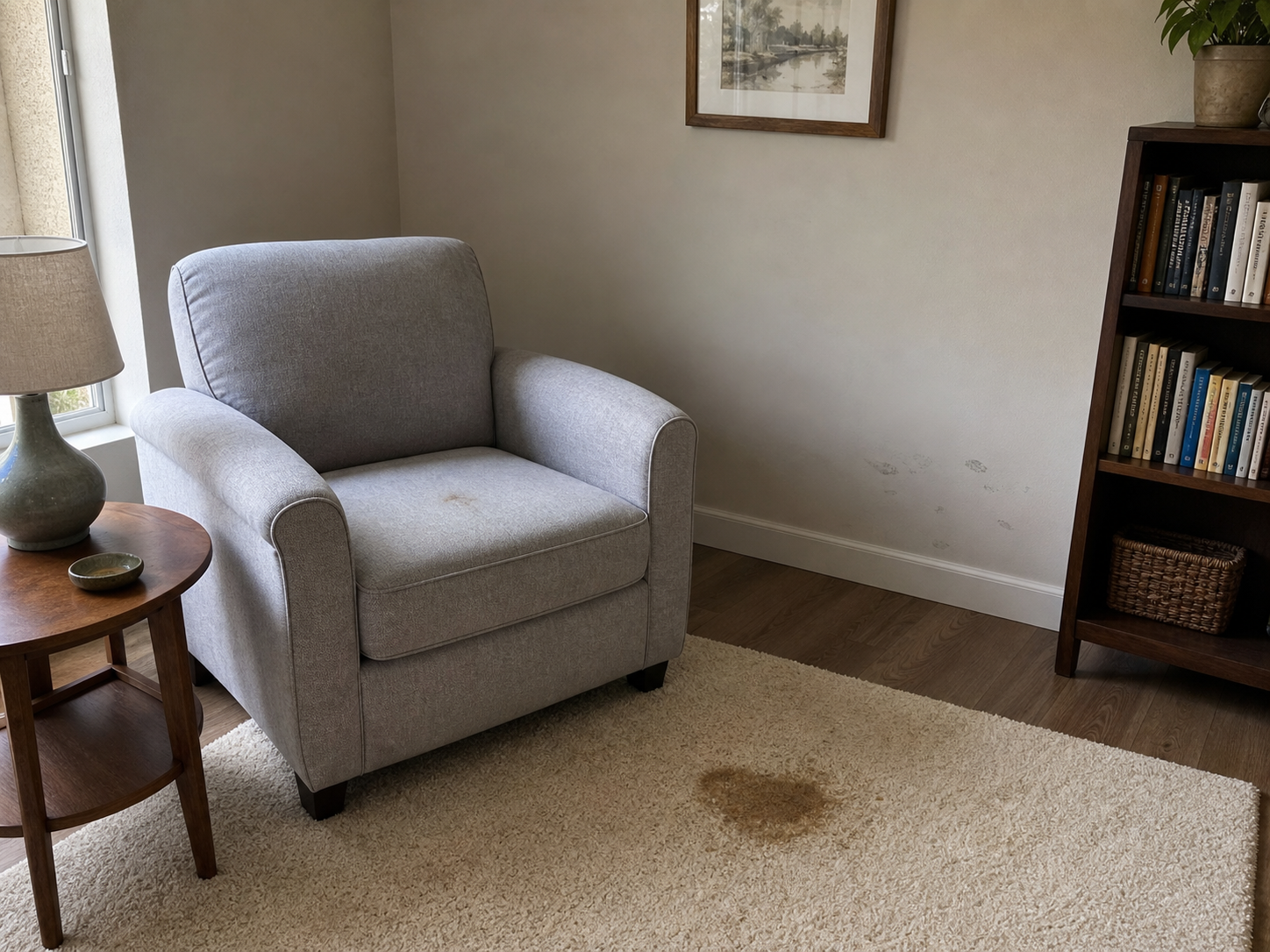 Remove Stains & Spills, before editing