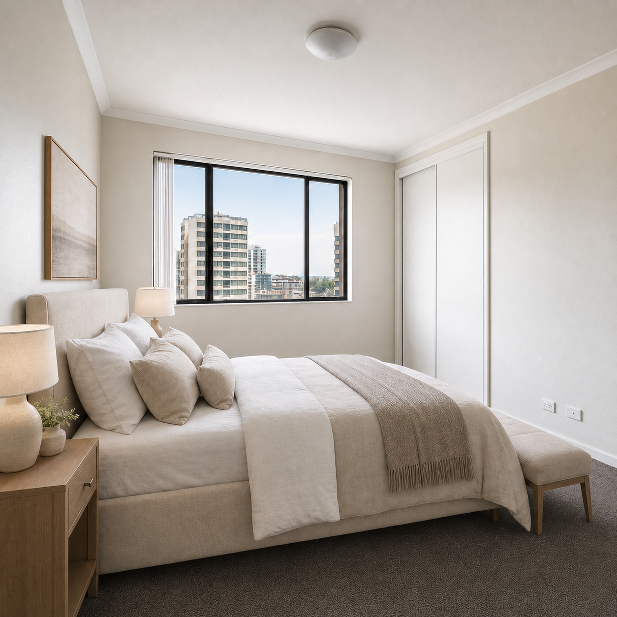 Stage Bedroom: Hotel Clean preset preview