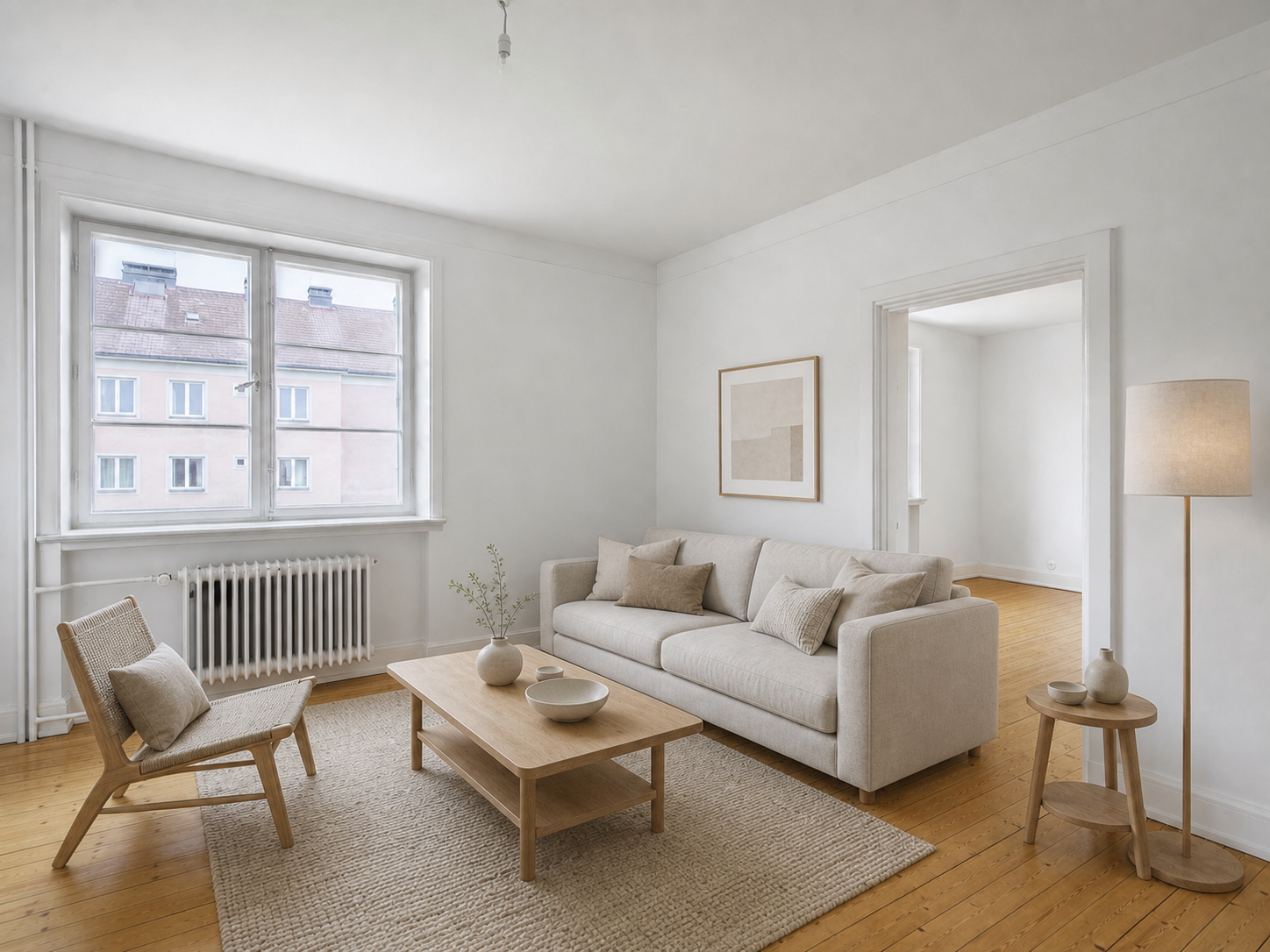Virtual Staging: Cozy Scandinavian, after editing with ClearCrowds