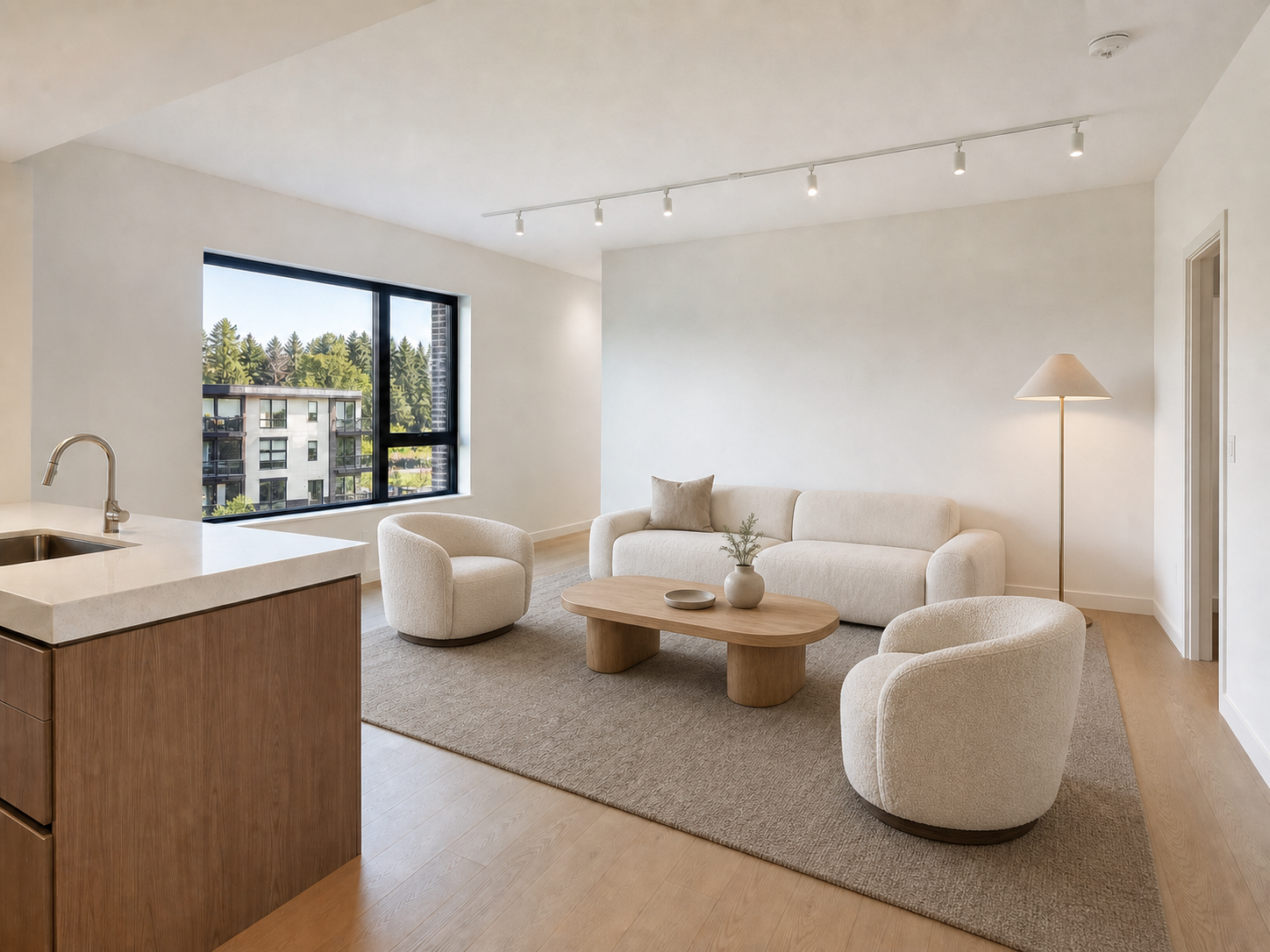 Virtual Staging: Modern Neutral, after editing with ClearCrowds