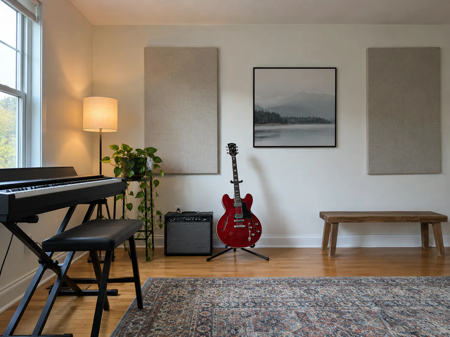 Music-room scenes: Original. Retain instruments and their positions in the scene.