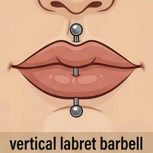 Haltère labret vertical