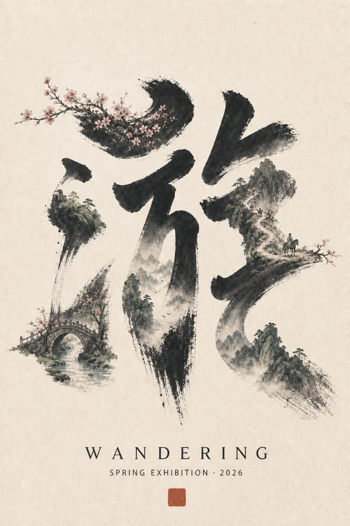 Paysage calligraphique